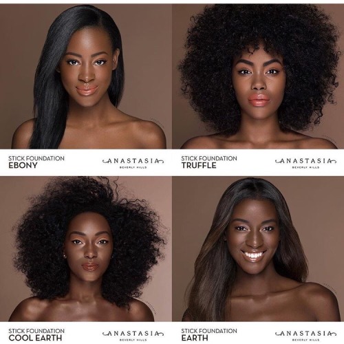 quitethefreak: goldenpaint: beautyfam: Anastastia Beverly Hills’ new foundation stick shades! 