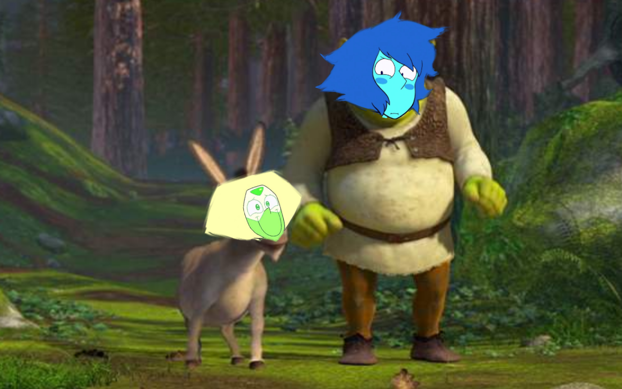 happy birthday, have a poorly edited picture of barnmates pictures edited onto shrek