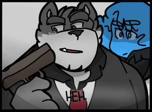 tehbluebubble:  Inside his tough demeanor, Mr Mafia Wolf is Embarassed.