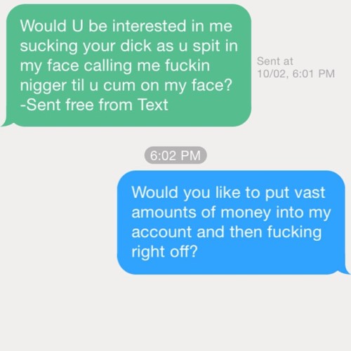 This is the response you&rsquo;ll get when you start a message off like this guy. #findom #ts #t