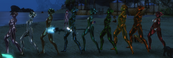 botanyjokesorsomething:  Its not a party without a rainbow sylvari dance line 