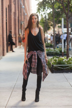 imgmodels:  Diana Moldovan, Tilda Lindstam, Emmy Rappe, Jessica Stam, Kasia Jujeczka, Mona Matsuoka, and Sissi Hou spotted by Models.com On The Street: NYFW S/S 15 Day 4