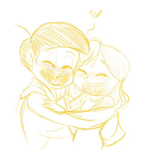 Matsuno Smooches/Cuddles!! (Jyushimatsu would make anyone laugh too much to properly smooch)