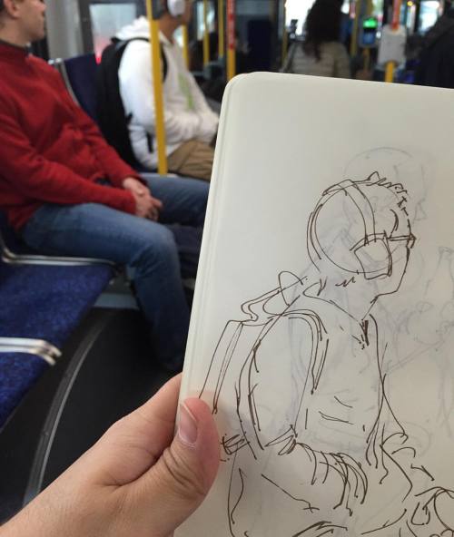 Also #peoplesketching #sketch #sketchbook #vancouvertransit (at Vancouver, British Columbia)