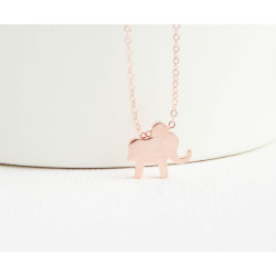 theonewhoshouldbeleftalone:  Rose Gold Elephant Necklace   ❤ liked on Polyvore (see more rose gold charm necklaces)
