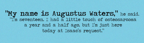 fragment-of-chaos:   tfiosmovienews:  First and last words of Augustus Waters.  oh hey f*** you too  