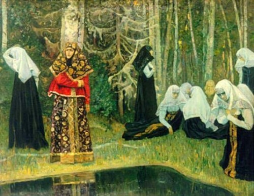 mikhail-nesterov:The Legend of the Invisible City of Kitezh, 1920, Mikhail NesterovMedium: oil,canva