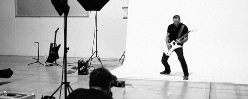 sanitarium-leave-me-be:  Behind the scenes at Guitar World’s, Big Four photoshoot