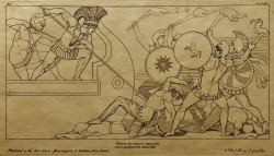 John Flaxman, Print of a drawing of a scene