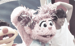 mukbangongchan:  Gongchan oppa being too kawaii with the mascot. 