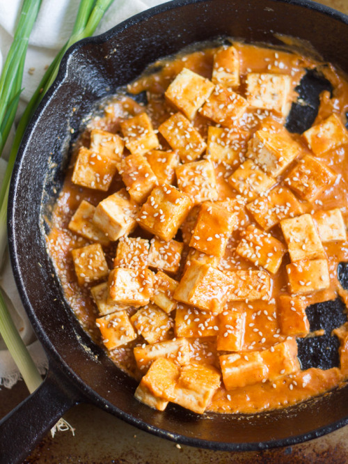 tinykitchenvegan:Sesame Sriracha Tofu