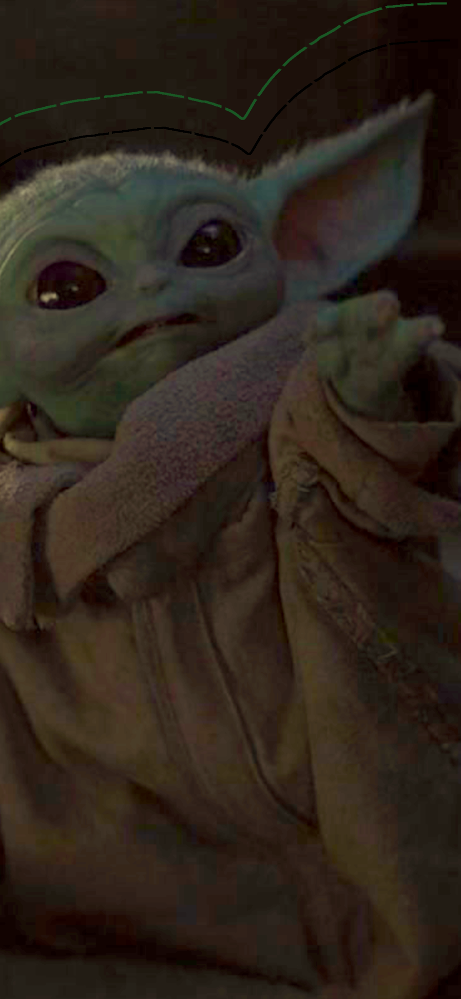 3 beautiful wallpapers of Grogu the Child also known as Baby Yoda