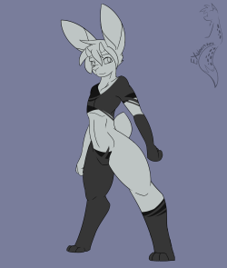masterexvarn:Designing a cute Rabbit character. Still not sure how to color it.Cutiebun! :3