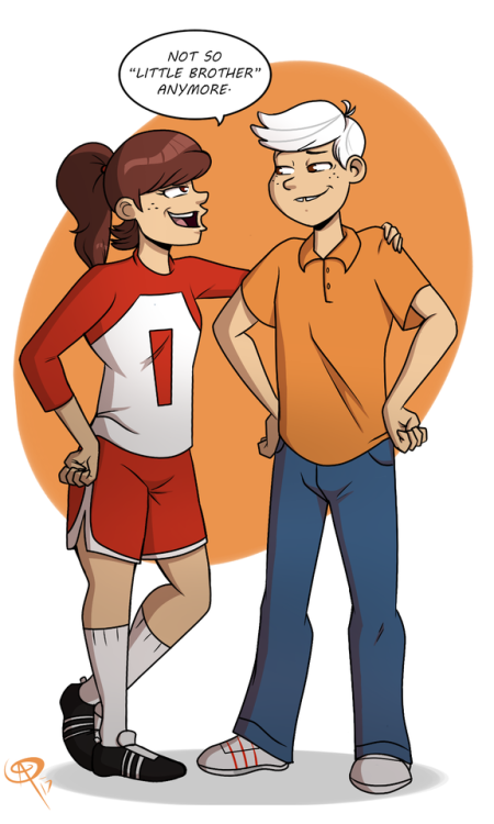 chillguydraws: Lincoln’s High and Mighty   Had a rather interesting observation while watching recent Loud House and thought I noticed Lincoln getting a little bit taller than his closest in age, elder sister, Lynn.  I personally think out of all his