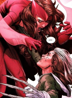 comicbookartwork:  The Scarlet Witch battles Rogue