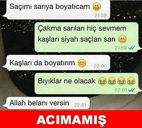 -Saçımı sarıya...