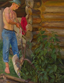 bloghqualls:  Grigory L. Chainikov  “The Boy with a Plough” OIl on canvas, 2002 