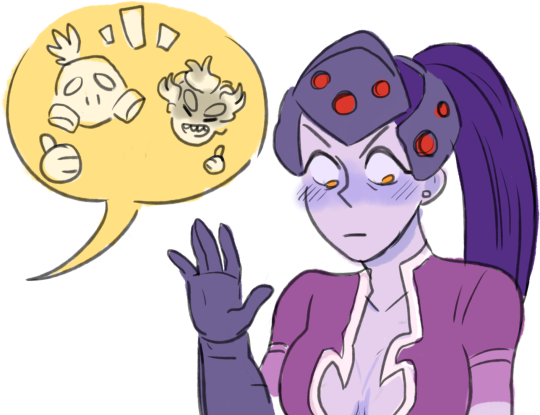 yazzdonut:  when i play as widow im always ready to escape for my life every 10 seconds but this time our team’s roadhog and junkrat defended me against tanks all the time and then they said hi to me everytime like a “are you ok?” and,,,im stil