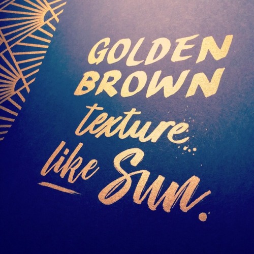 Purest gold! The last screen print @inkspotpress-blog is actually a set of 4 smaller prints to work together and usher in the spring ☀️ #handrawntypography #typography #screenprinting #gold #sun