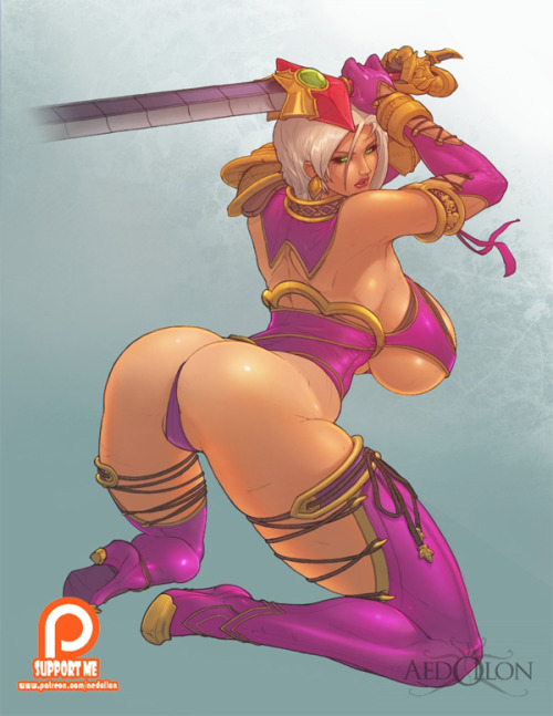 Busty Ivy Valentine Pin-Up – Art by AedollonClick here to see more rule 34 Soul Calibur hentai