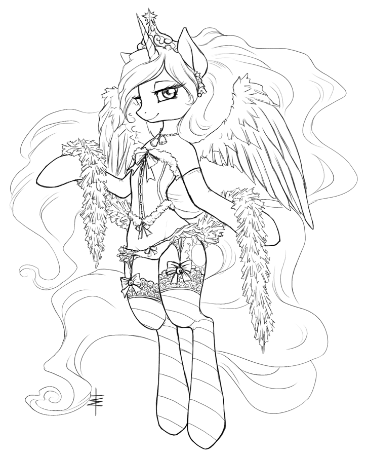 tt-n2319:  Stream request - Sexy Christmas Celestia.   Divine &lt;3