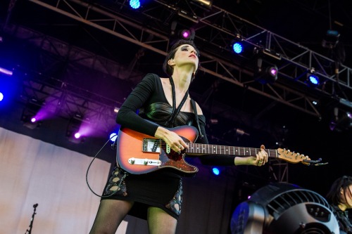 uptightcitizensbrigade:  Anne looking for the bae booty…St. Vincent playing the Boston Calling Music Festival on May 23, 2015.by Timothy Patrick Boyer