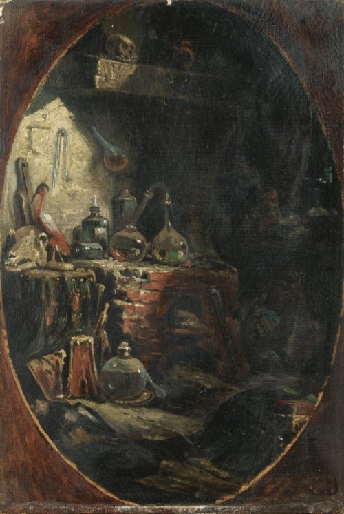 Eugène Isabey“In the Alchemist’s Studio”