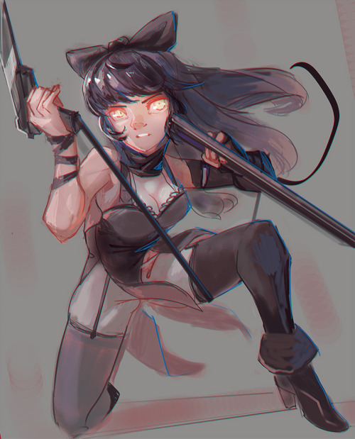 ultrateecee:  When the bae gets serious In case no one noticed yet, Blake is best cat ninja. A quick piece before I vanish for abit due to work orz 