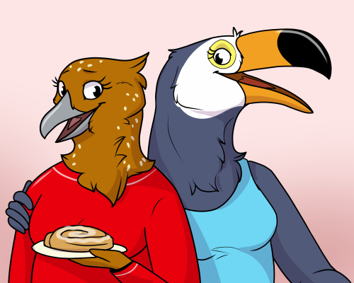 birdghost:  a quick Tuca &amp; Bertie in my style!   