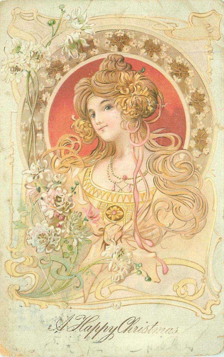 Buon Natale 1933.The World Art Nouveau Auguri Di Buon Natale