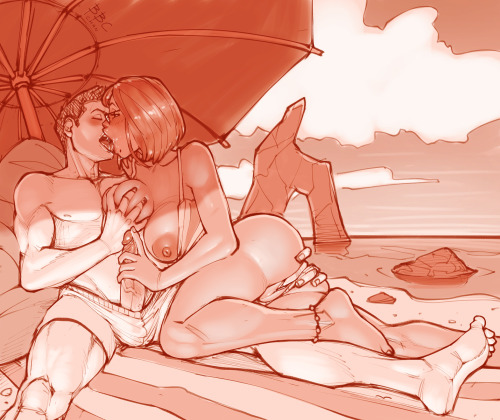 bbc-chan:bbc-chan:Ruby on the Beach - Part 2 Ruby belongs to @eirgallantForgot the cum version.