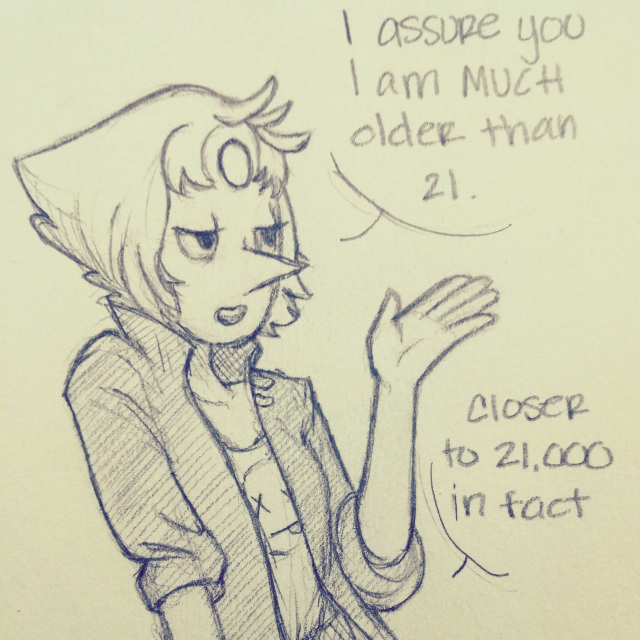 needstogetalife-butcrona:  i haven’t had time to draw, so take this bad pearl doodle
