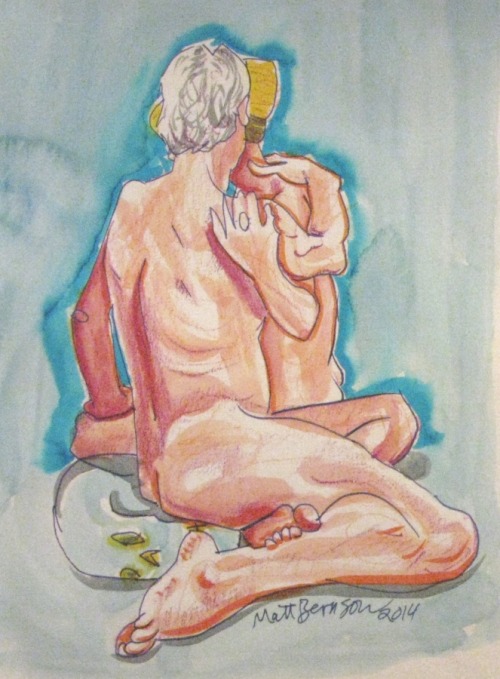 Porn Drawings of Ed and Andrea Ink and watercolor photos