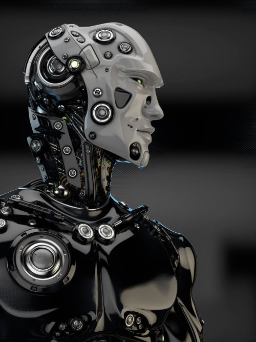 Robotic man in profile by Ociacia / Vladislav Ociacia. More robots here.
