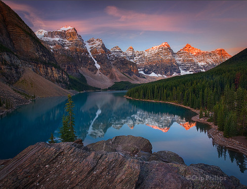 Moraine Lake sunrise by Chip Phillips on Flickr.