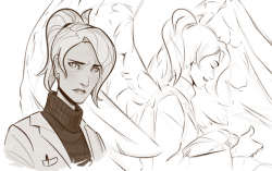 Romans-Art:some Sketches Of Actual Angel Mercy From My Fic “And Sink To Human