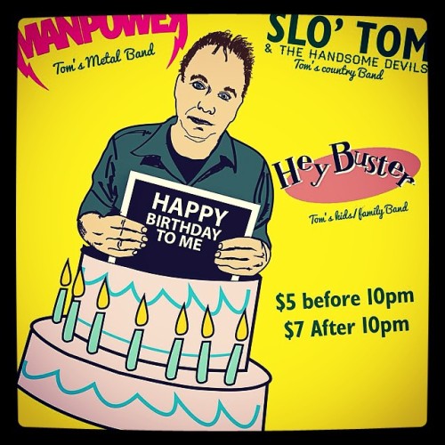 Happy birthday Slo’ Tom!! You are a pillar in the our music community - you fix our amps, you 