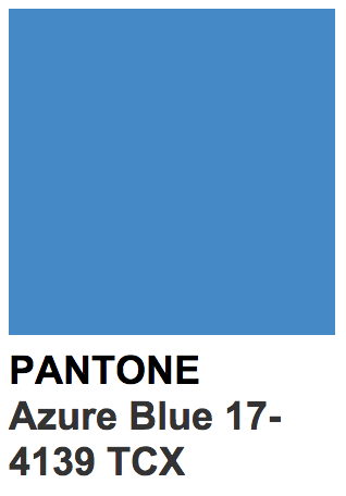 colors — Pantone 17-4139 TCX Azure Blue