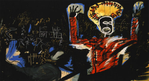 artist-basquiat:Profit I, 1982, Jean-Michel BasquiatMedium: acrylic,spraypaint,canvashttps://www.wik