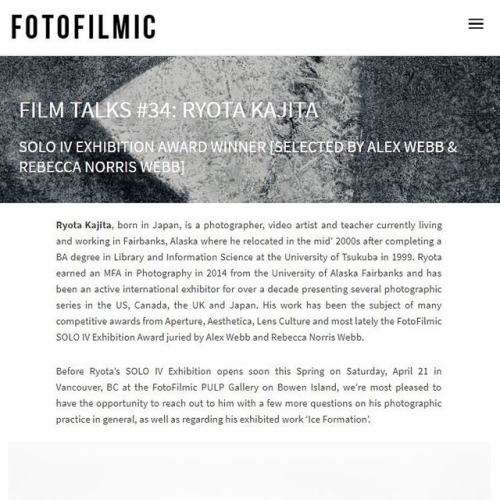 https://fotofilmic.com/film-talks-34-ryota-kajita/
展示会に先駆けてインタビューも掲載して頂いておりました。
#interview #news #fotofilmic