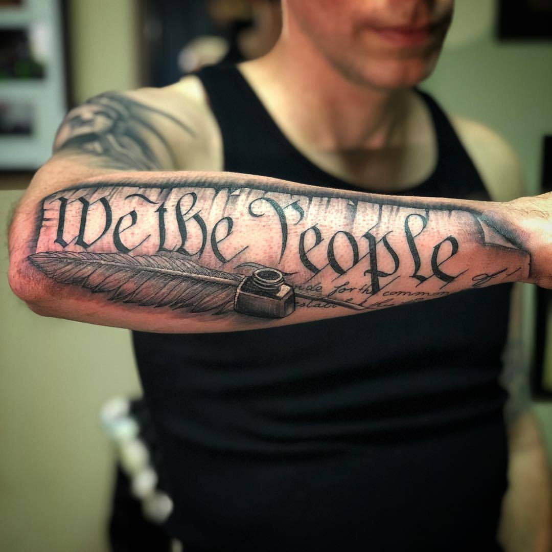 75 Patriotic We the People Tattoos and Ideas  Tattoo Me Now