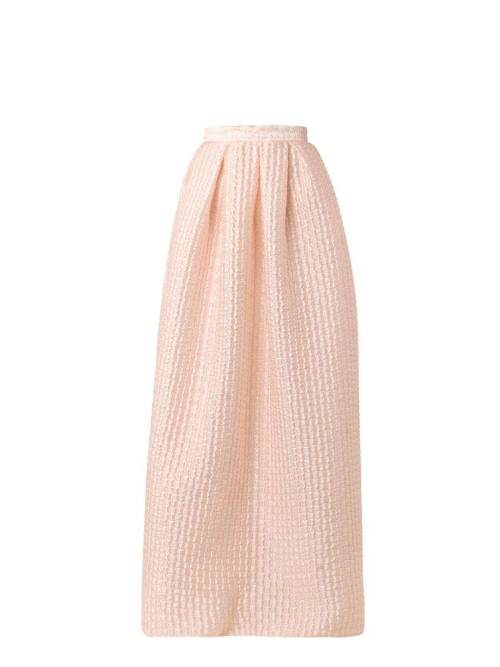 Roelle textured-satin skirt