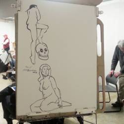 Woot, Figure Drawing! Thanks Emily. #Art #Drawing #Figuredrawing #Ink #Brushpen #Pentel