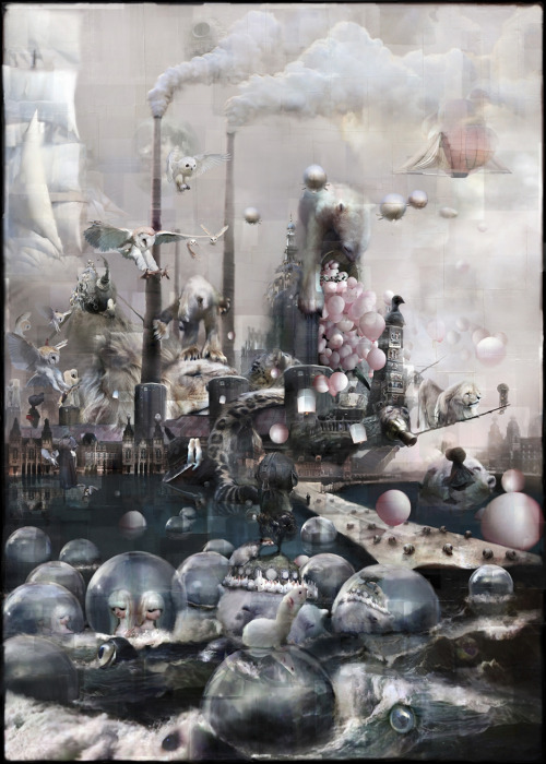 Dutch painter Chris Berens’s work (featured in our book Hi-Fructose Collected 3) can be described as storybook-like with a darker twist. His light, airy oil paintings have a luminescence about them, as if his figures and the spaces they inhabit have...