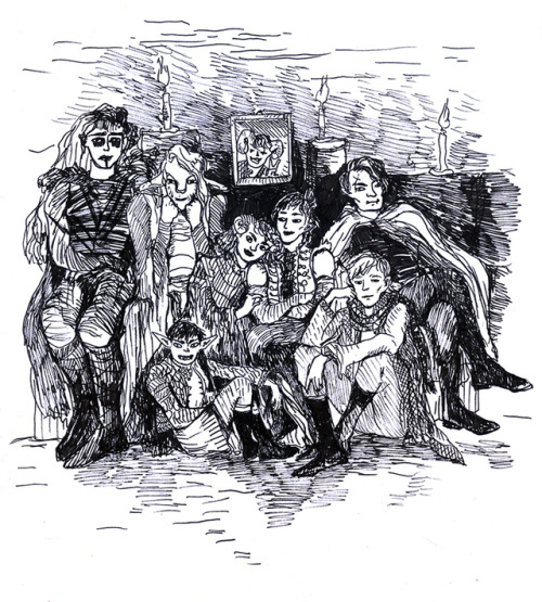 heartsdraws:cr inktober day 2: campaign one or twoLibraries fear them… Mighty Nein. They’re posing f