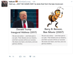 According to Snopes there is no such speech or collection of lines in the Bee Movie.  Would be nice if there was, but there isn’t.