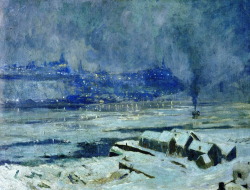 dappledwithshadow:  Winter EveningMaurice Cullen - circa 1905 National Gallery of Canada - Ottawa (Canada)	Painting - oil on canvas Height: 76.2 cm (30 in.), Width: 101.9 cm (40.12 in.) 