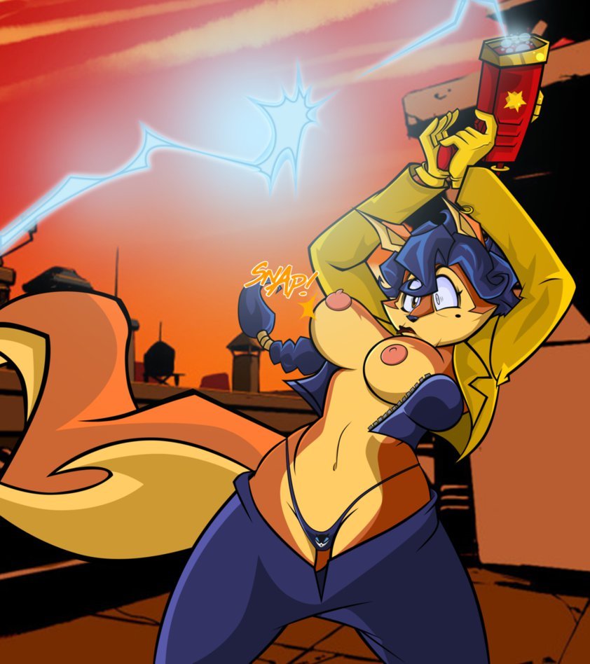 grimphantom2: grimphantom2:  Commission: Carmelita Fox, Too much fire power by grimphantom