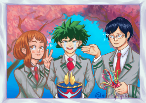 mintyhyuks:This is a little late, but happy birthday Deku