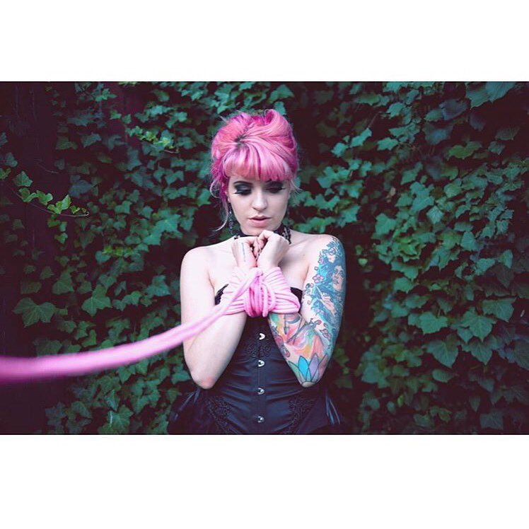 wecuminpeacemon:  🌿Quietly tamed💕😈 Pink bondage rope at TheMoonCult.com🌙✨
